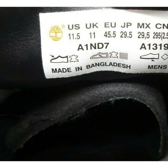 Timberland Logo Black Leather Cap Toe Lace Up Oxfords Shoes Men\'s 11.5 main image 7